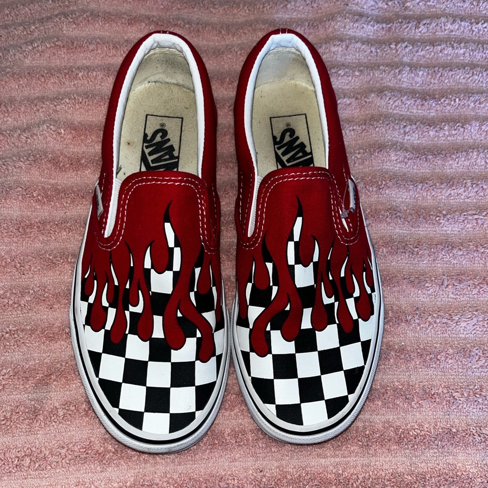 Vans Checkered Flame Slip On